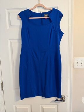 Vince Camuto Cobalt Blue Cap-Sleeve Sheath Dress